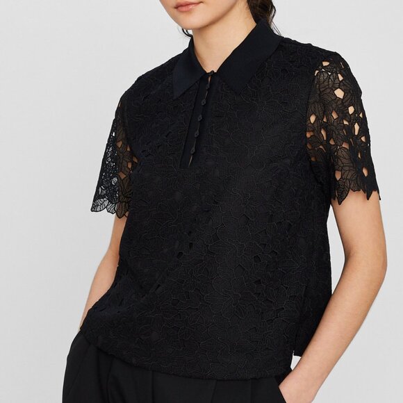 NEW! Collared Lace Blouse - Club Monaco - Picture 1 of 4
